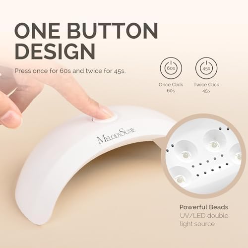 MelodySusie travel friendly gel nail lamp in use