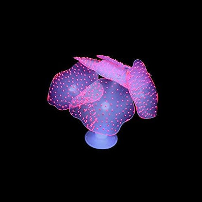 Authentic USA imported Lpraer aquarium ornaments glowing under purple ultraviolet light