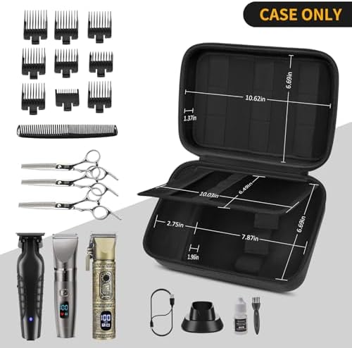 Boobowl clipper organizer bag opened showing internal straps for trimmers
