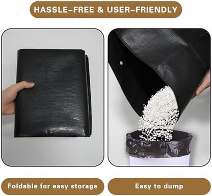 Waterproof Pet Playpen Mats for Bunny, 2 Packs Plastic Floor Mat 59 x 39 in, Reusable Black Cage Liner for Hamsters, Ferrets, Guinea Pig, Rabbits and Other Small Animals - Image 5