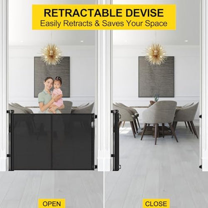 Adjustable baseboard bracket installation on an extra tall safety barrier