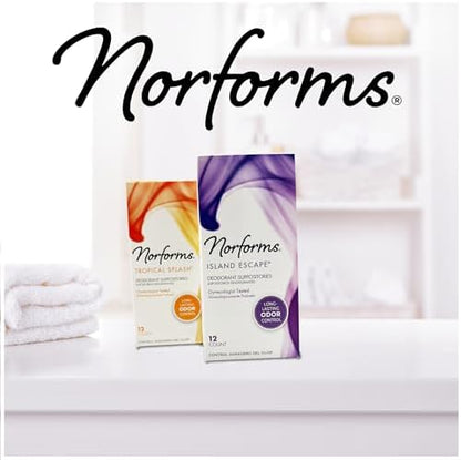 Norforms Island Escape long lasting odor control packaging details