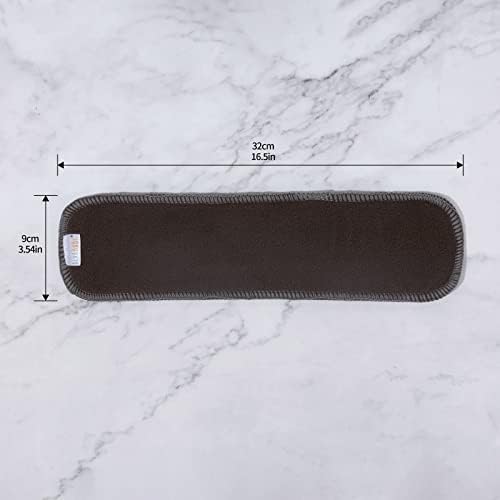 Close up of 5-layer charcoal bamboo cloth diaper insert fabric