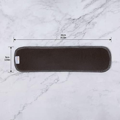 Close up of 5-layer charcoal bamboo cloth diaper insert fabric