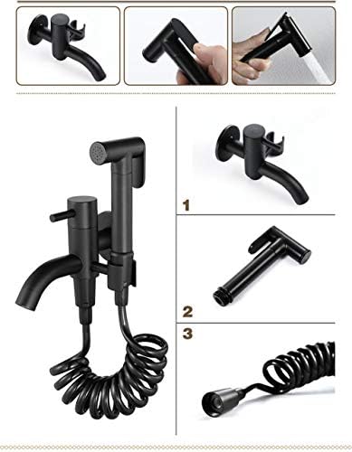 Demonstration of adjustable water flow for personal hygiene use.