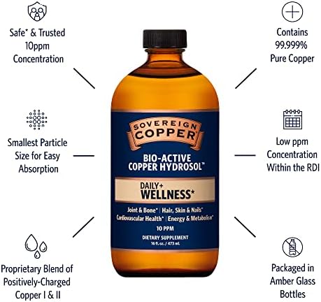Sovereign Copper amber glass bottle packaging for purity