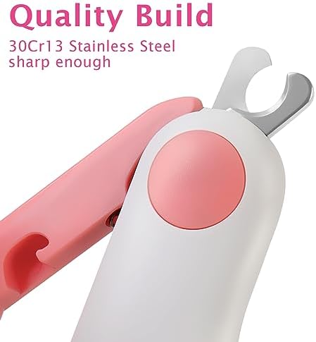 GuLuPets classic pink pet claw clipper ergonomic non slip handle.