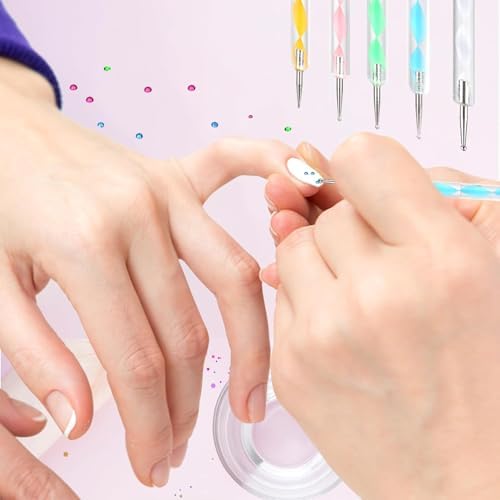 Full collection of Ciwanning nail art tools and display board