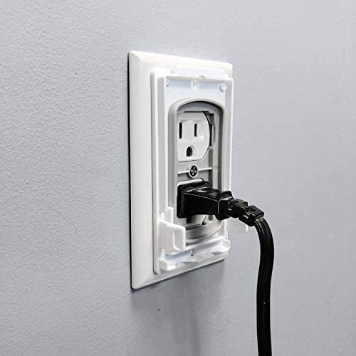 Detailed view of Little Chicks outlet cover mounting mechanism