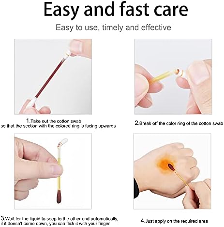 Bulk pack of 100 brown medical cotton swabs for home emergency kits.