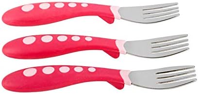 NUK toddler forks with stainless steel tips and soft grip handles