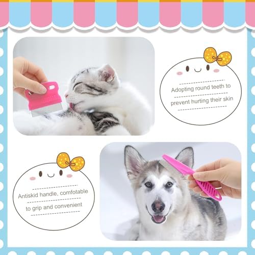 Pink rabbit grooming tools displayed against a clean background for guinea pigs.