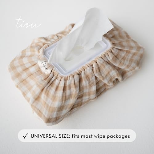 Tisu muslin cotton wipes holder for nursery diaper bag