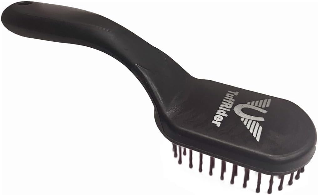 Close up of soft bristles on TuffRider mane and tail brush