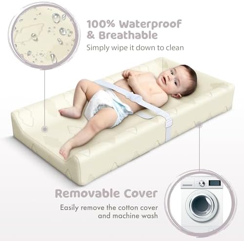 Sleepah waterproof baby changing pad on dresser