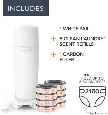 Diaper Genie complete pail showing foot pedal mechanism