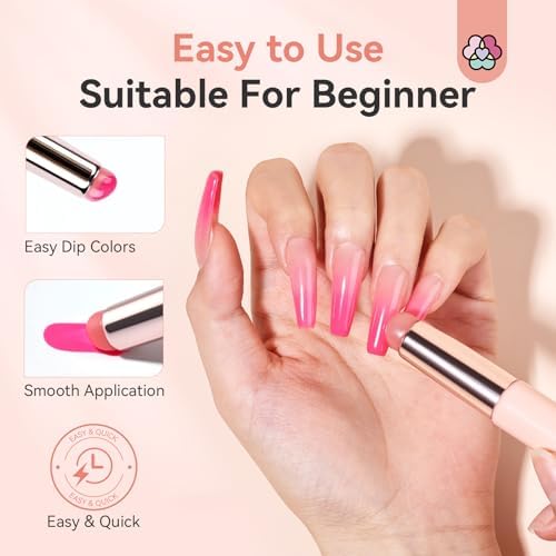 Using Saviland silicone brush for aura nail art design