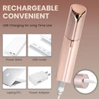 Hand holding Infinity Choices electric razor for facial hair removal