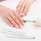 Side profile of white nail pencil with sharpened tip