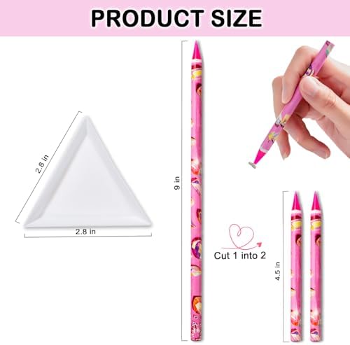 Top down view of the 8 piece rhinestone picker set