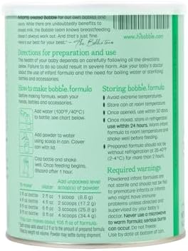 Bobbie whole milk formula fourteen point one ounce can for infant development