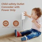 Close up of Terficer childproof outlet cover and cord