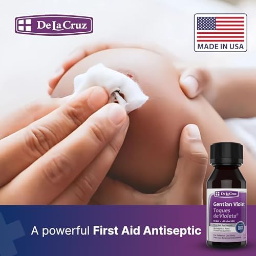 Topical violet liquid wound care treatment product shot