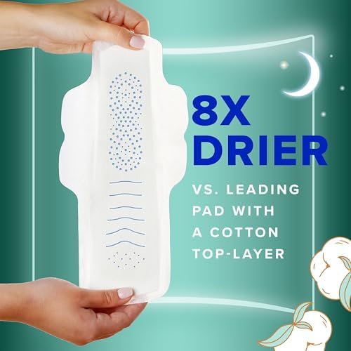 Always Size 5 extra heavy overnight pads back coverage illustration