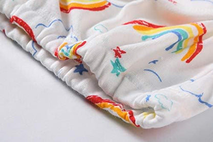 Side view of the premium cotton toddler training pants highlighting the comfortable non pinching stretch fabric.