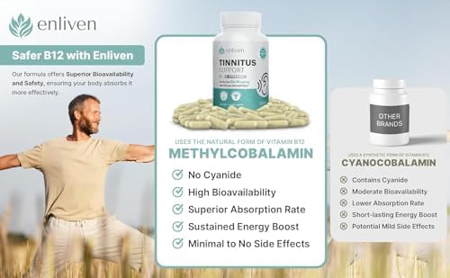 Enliven extra strength ear ringing relief dietary supplement bottles pack of two