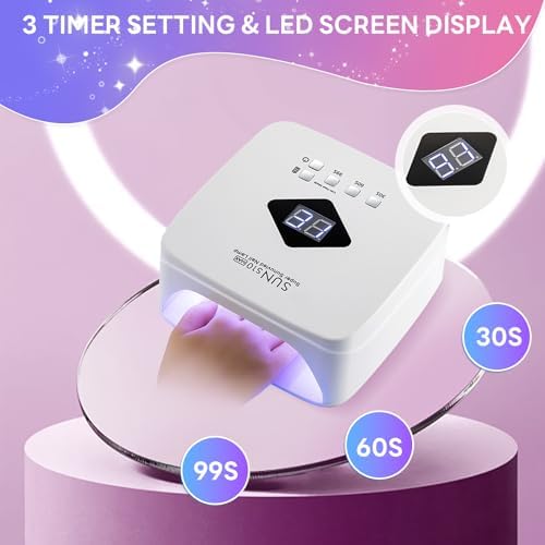 LKE 120W nail dryer in use for gel polish curing