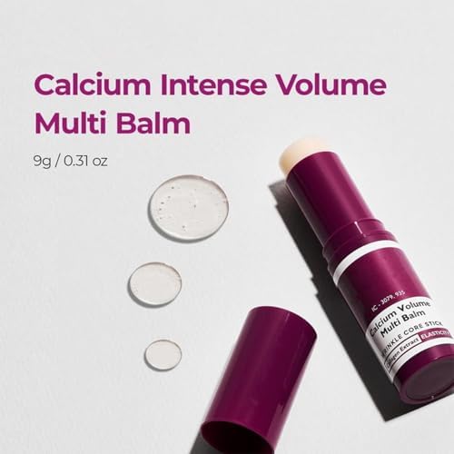 GWQYHFEN Vitailq Anti Wrinkle Calcium Balm twist stick being applied to the face.