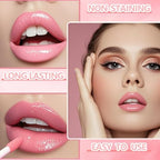 Eakroo 6 Colors Peach Lip Stain Set, Korean Lip Gloss Mini Liquid Lip Tint, Lipstick for Women, Liquid Blush, Lip Plumper, Lip Stain Long Lasting Waterproof, High Pigment, Vivid Color, Cute Stuff - Image 6