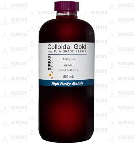 Sirius Metals True Colloidal Gold bottle label and cap detail