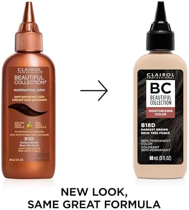 Clairol Beautiful Collection packaging details highlighting aloe vera and jojoba oil ingredients