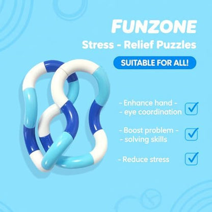 Assorted vibrant multicolored sensory stress relief toys arranged in a bulk twenty four pack.