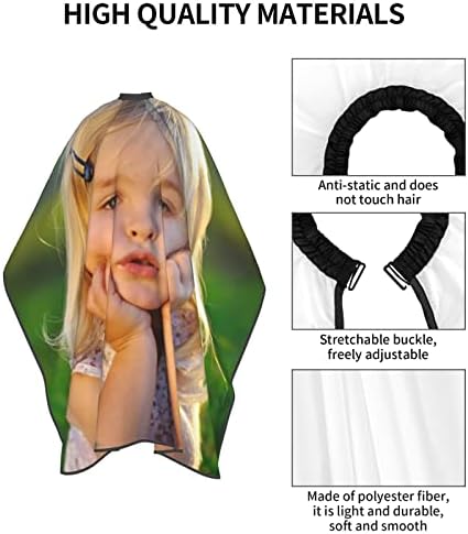 TLQZIDIY customized barber apron demonstrating loose hair sliding off easily