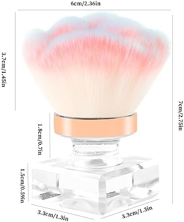 Using Angnya rose brush for removing acrylic powder