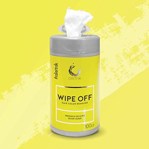 Back of Colortrak hair color remover wipes canister showing details