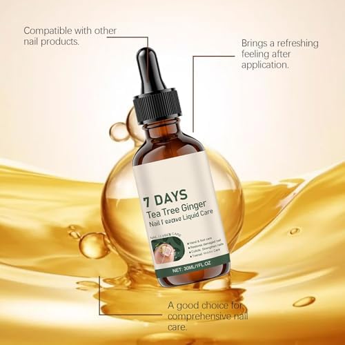 Detailed view of ginger and tea tree nail strengthener serum