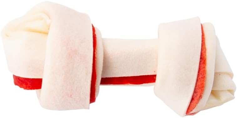 Premium rawhide and real chicken dog treat by Dingo brand