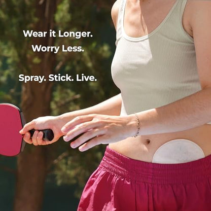 Skinister medical adhesive packaging showing non-aerosol spray nozzle