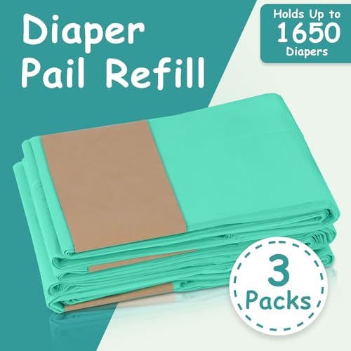 Sloyar diaper pail refills compatible with Dekor Classic close up