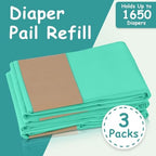 Sloyar diaper pail refills compatible with Dekor Classic close up