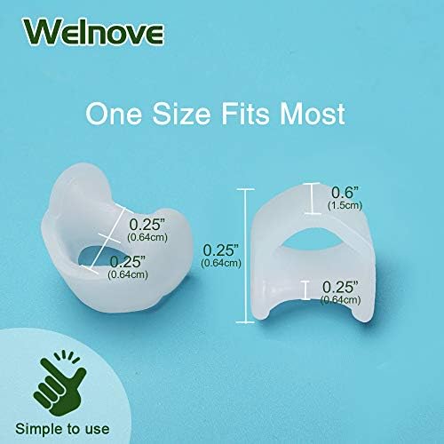 Pinky toe spacers made of soft silicone gel for rubbing prevention