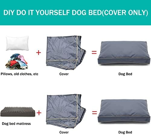Easy to clean wipeable dog mattress protector for indoor and outdoor use.