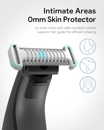 Side profile of the four distinct beard stubble guard combs displaying the precise millimeter length markings