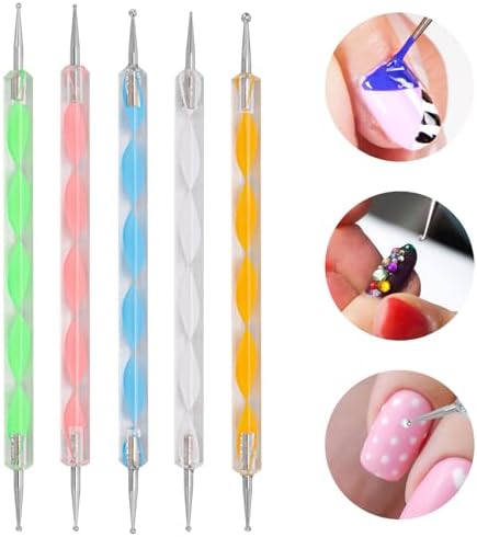 Three fine liner brushes for nail art with glitter handles