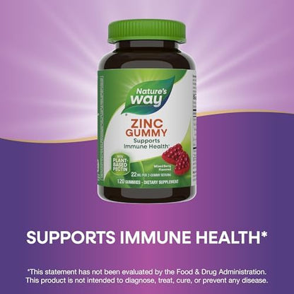 Vegetarian zinc supplements in gummy form for improved immune health and nutrition