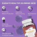 FitEval Tanning Gummies vegan and sugar-free certification details.
